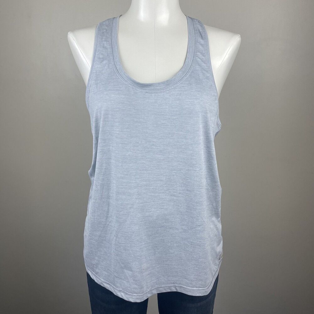 Vuori Racerback Lux Performance Tank Top, Large Light Gray